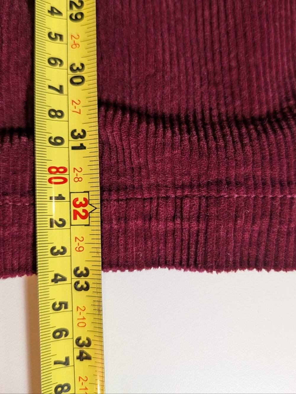 American Eagle Small Corduroy Overall Skirt  in Deep Burgundy - Picture 6 of 6